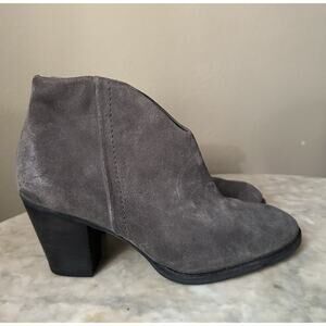 Paul Green NEW US 7, UK 4.5, Women’s Dark Grey Suede Delgado Stacked Heel